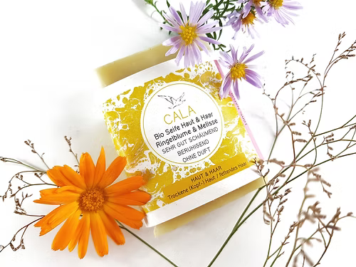 CALA Bioseife für Haut und Haare - Ringelblume & Melisse (Bio-Duschseife)