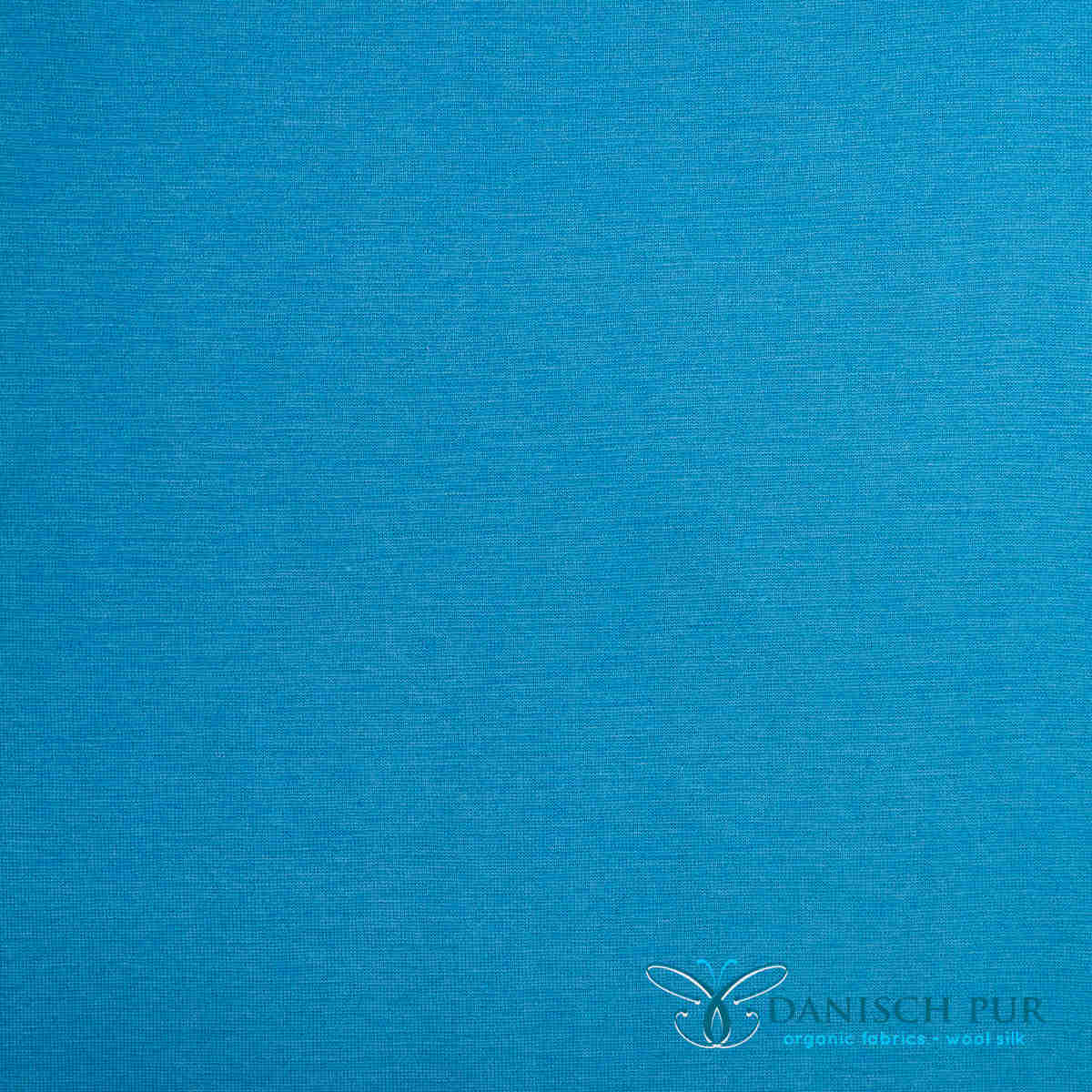 Feines Bio Wollbündchen Himmelblau (kbt, mulesingfrei) im Schlauch