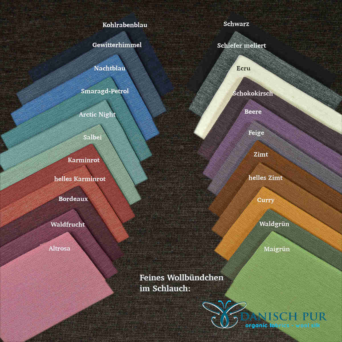 Feines Bio Wollbündchen Mokka Crema meliert (kbt, mulesingfrei) im Schlauch