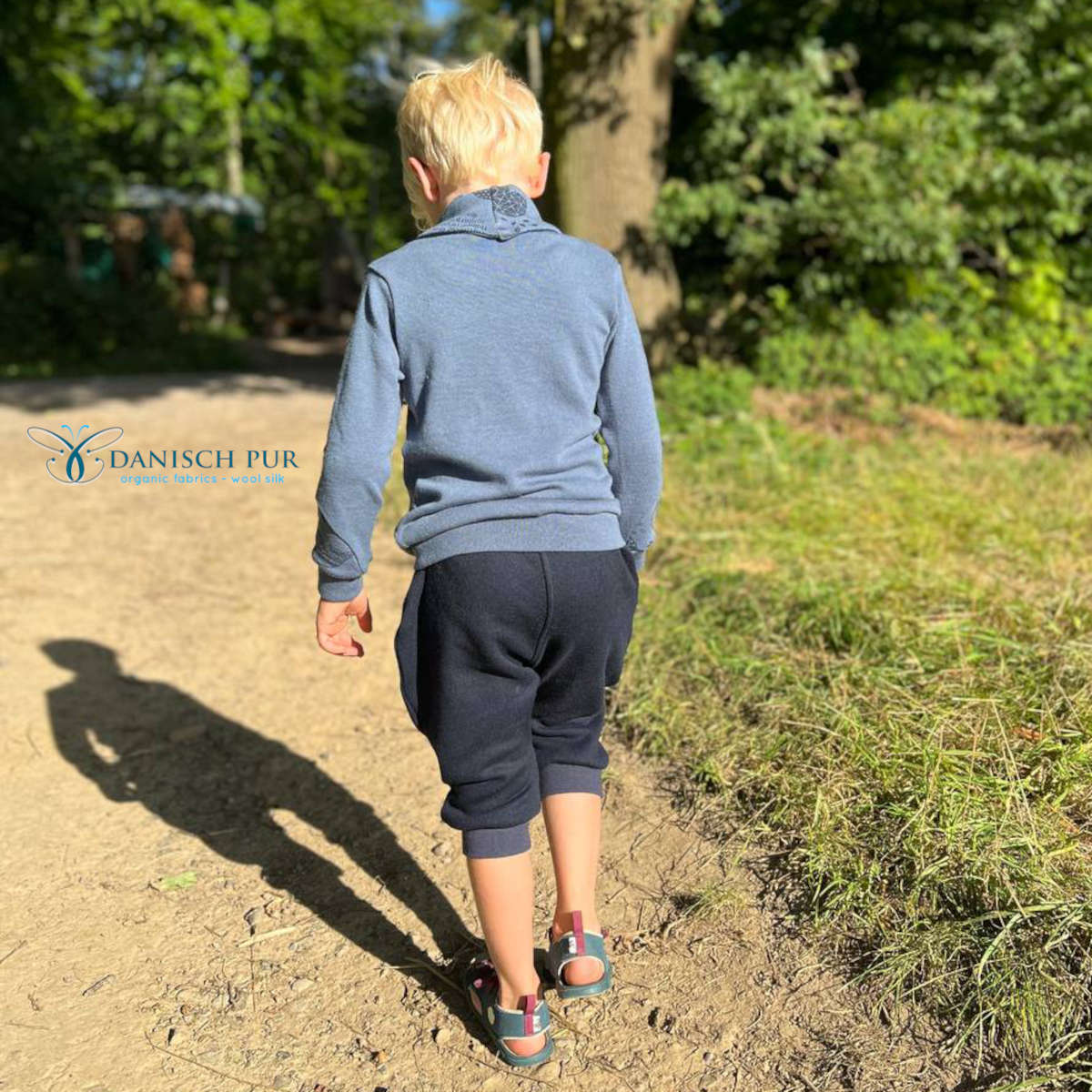 Bio Rauchblau Uni Frühlingsstrick Single Jersey (Merino, kbt, mulesingfrei)