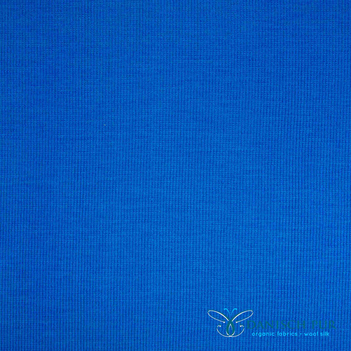 Bio Wollbündchen Aquamarin (kbt, mulesingfrei) Rippe im Schlauch