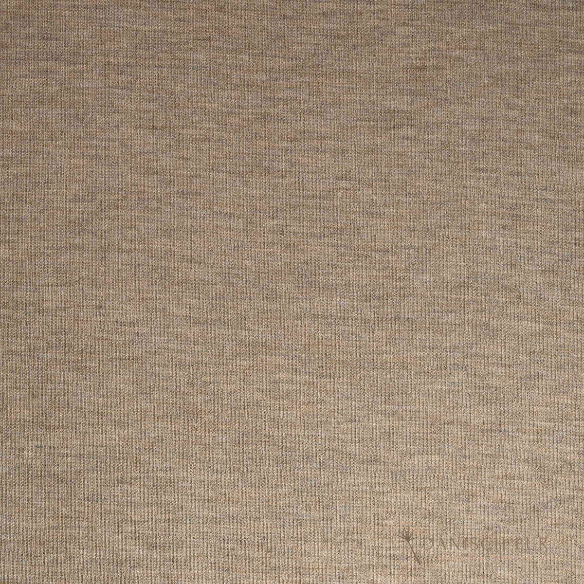 Bio Wollbündchen Taupe meliert (kbt, mulesingfrei) Rippe im Schlauch