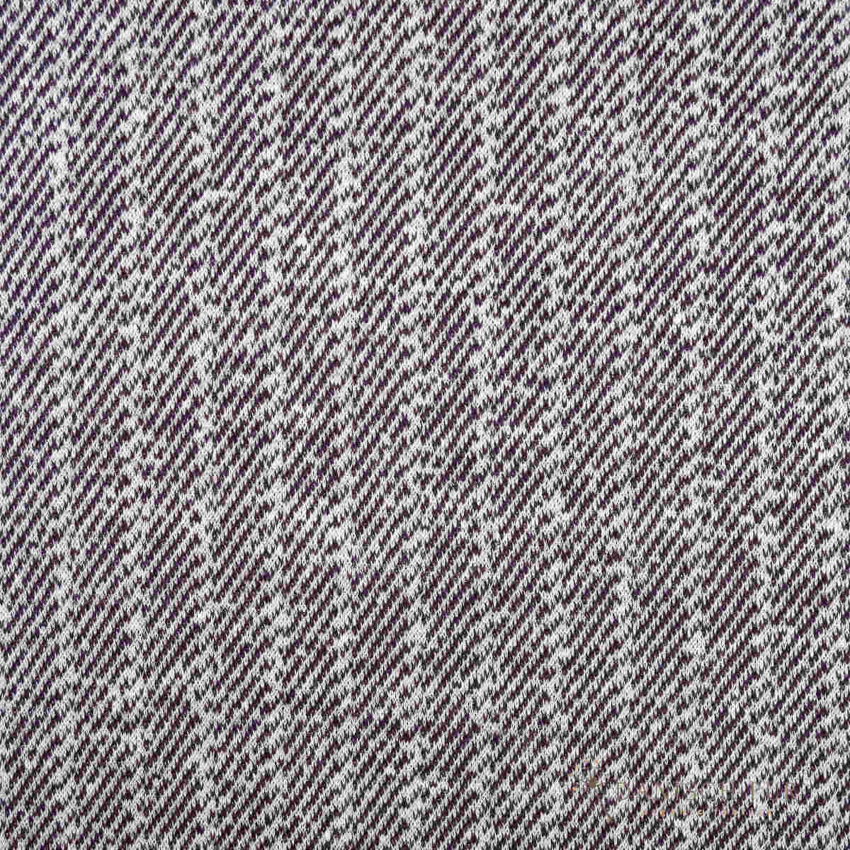 Coupon 50 cm Bio Wolle-Hanf (kbt, mulesingfreit-kba) Aubergine melierter Fischgrat