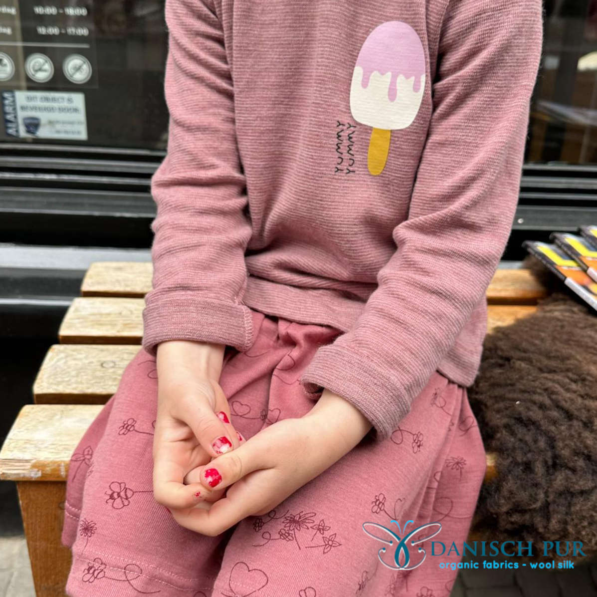 Bio Wolle-Hanf Staubrosa Wolle/Hanf Jersey (50% Hanf (kba konform), 50% Wolle (kbt, Merino, mulesingfrei))