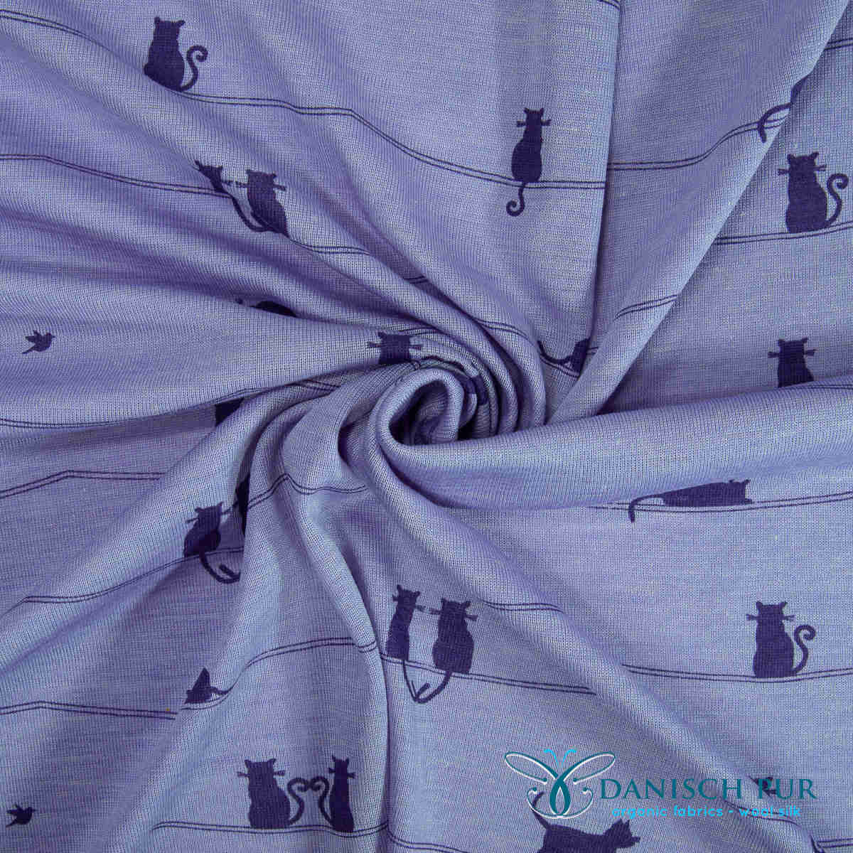 Bio Wolle Seide Katzen auf Heidehauch (70% Schurwolle Merino, kbt, mulesingfrei, 30% Seide)