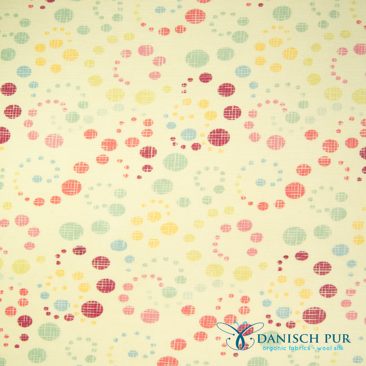 Bio Wolle Seide Retropunkte (70% Schurwolle Merino, kbt, mulesingfrei, 30% Seide)