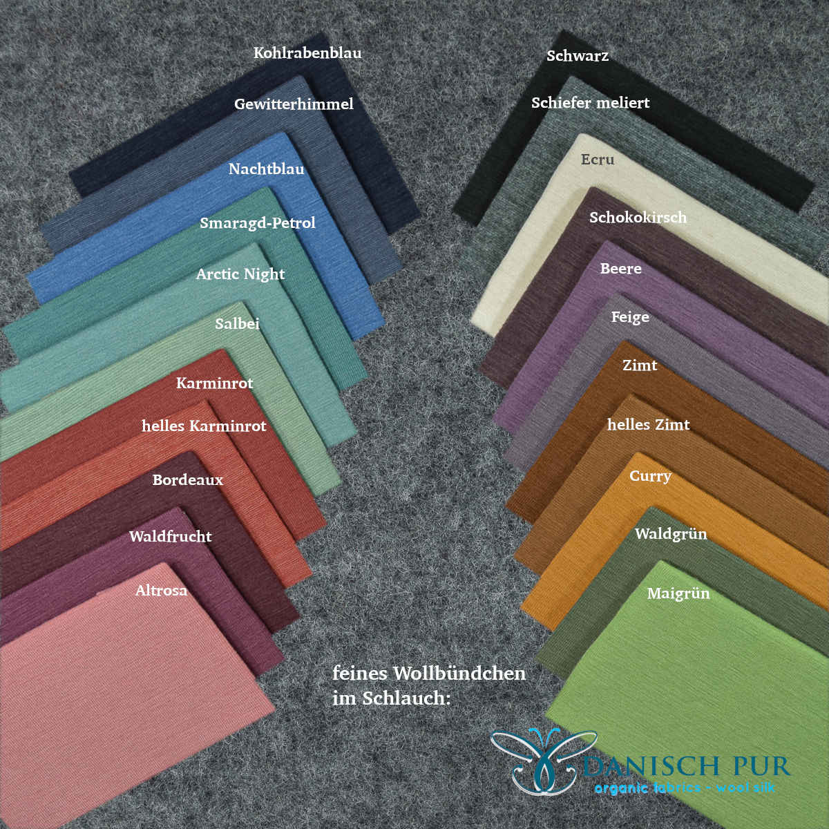 Bio Wollfleece Schiefergrau (100% Schurwolle, Merino, kbt)