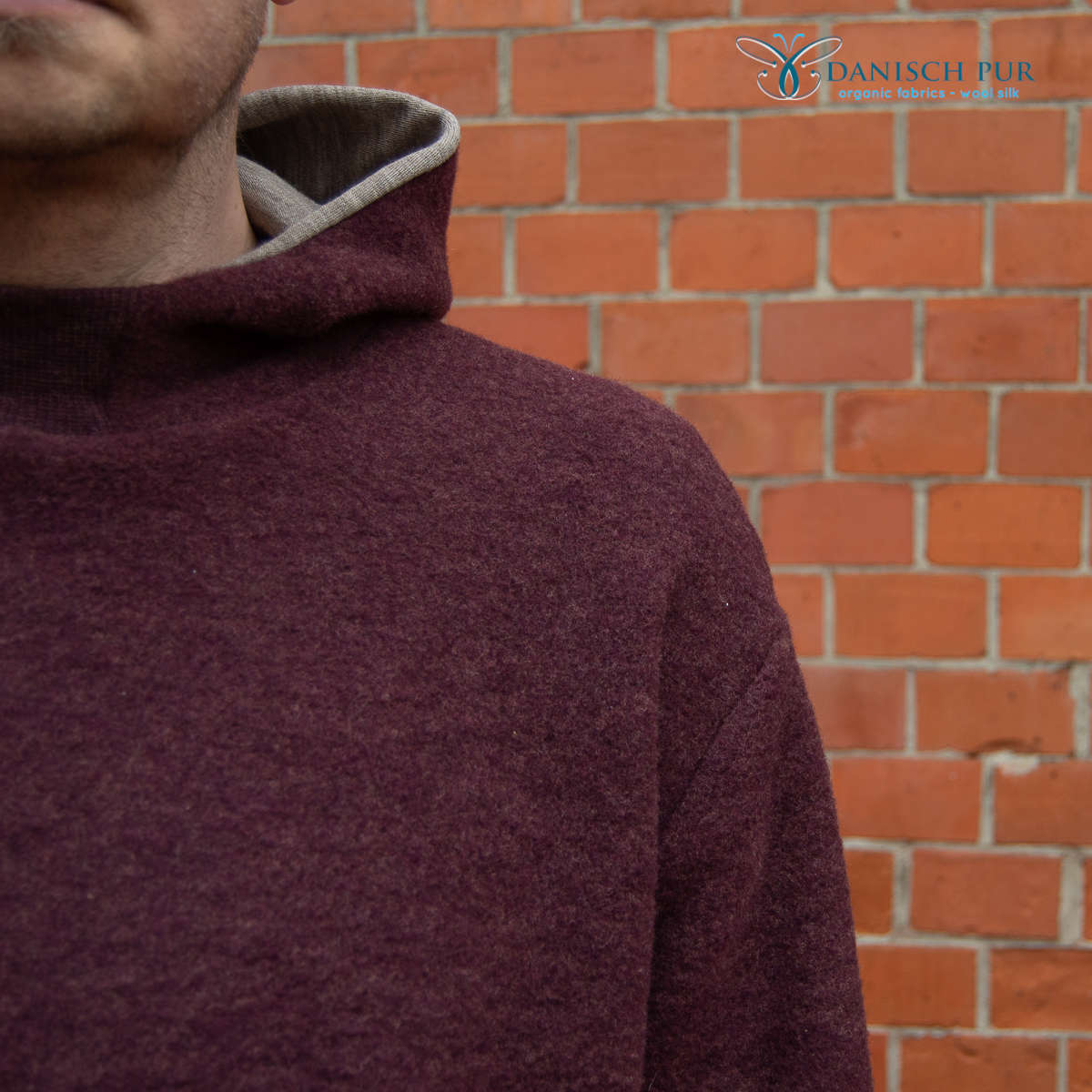 Bio Wollfleece Schokokirsch meliert(100% Schurwolle, Merino, kbt, mulesingfrei)