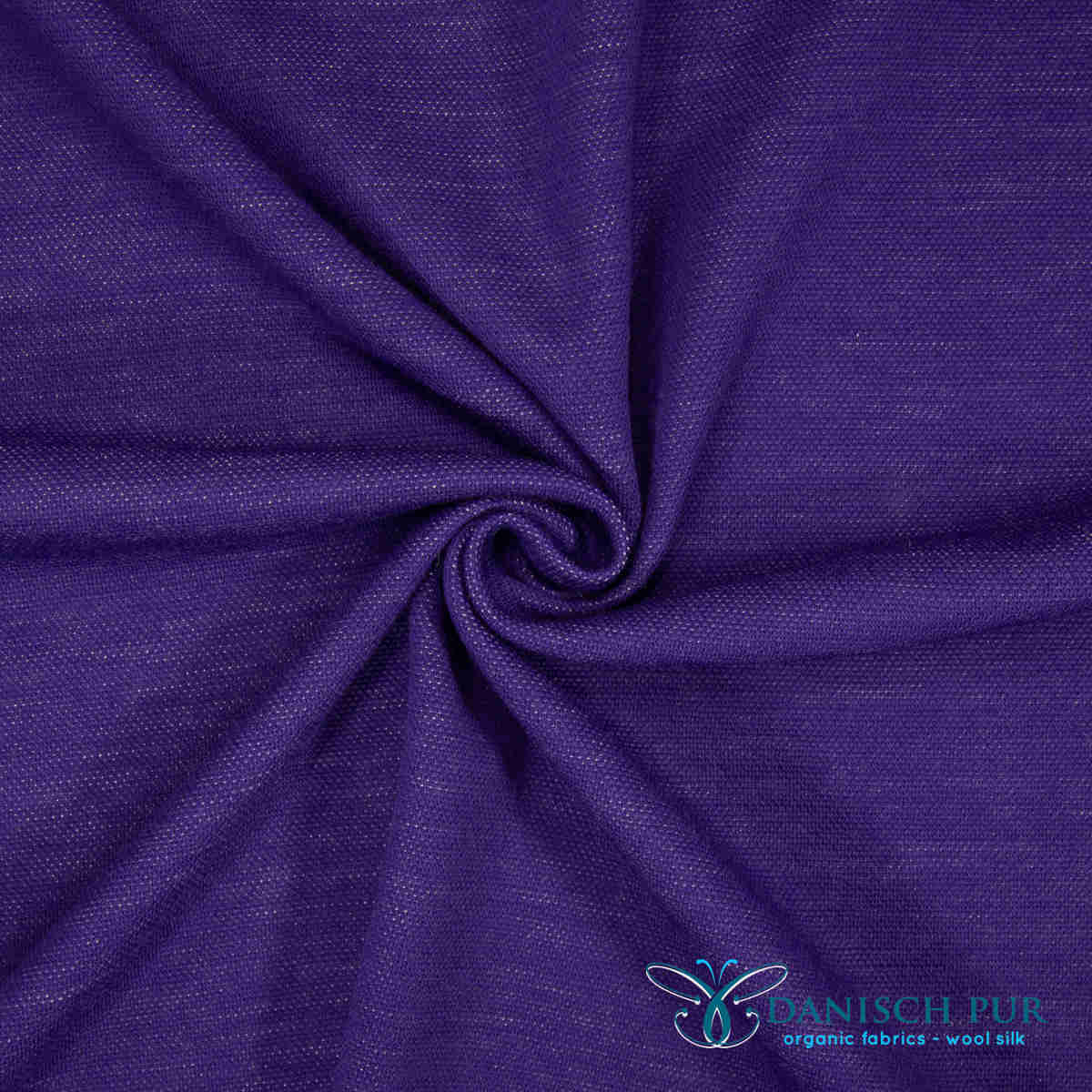 Bio Wolljersey Jacquard Uni Dunkellila(Merino, kbt, mulesingfrei)