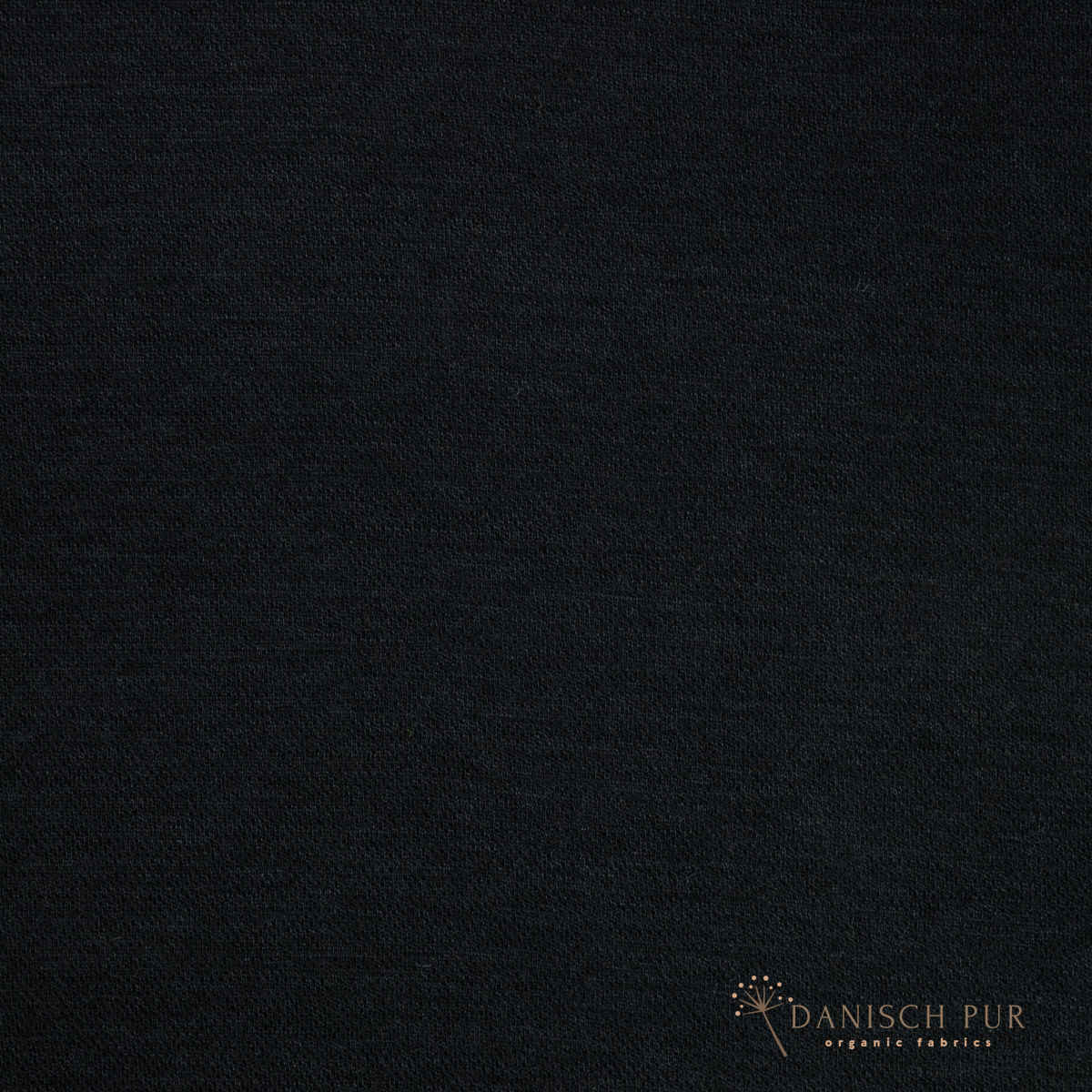 Bio Wolljersey Jacquard Uni Schwarz meliert (100% Schurwolle, Merino, kbt, mulesingfrei)