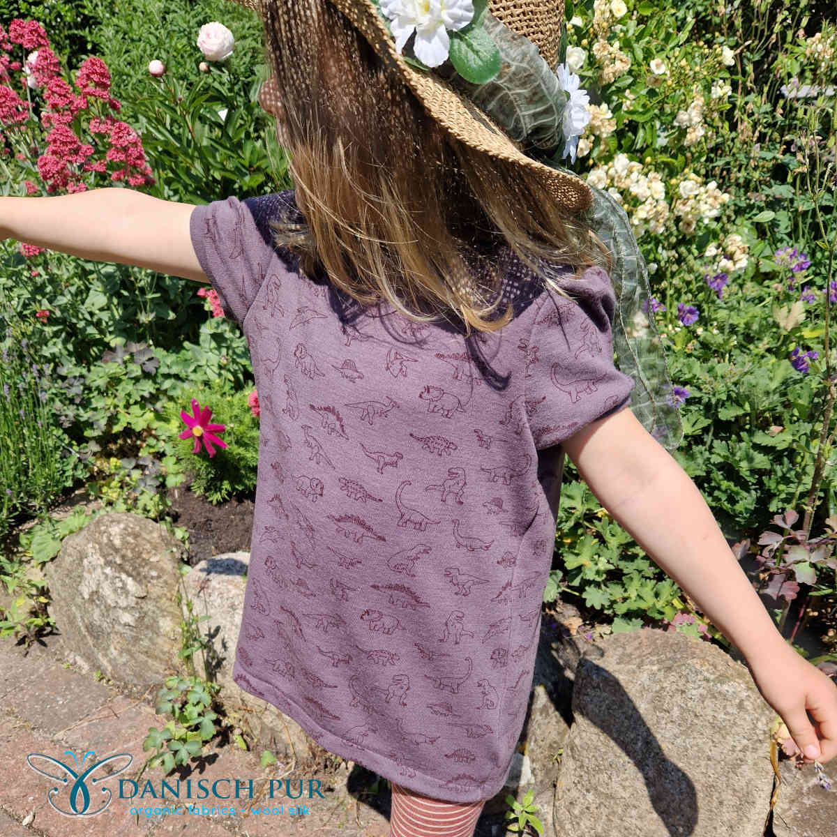 Bio Wolljersey/Wollinterlock Feige Dinos (Merino, kbt, mulesingfrei)