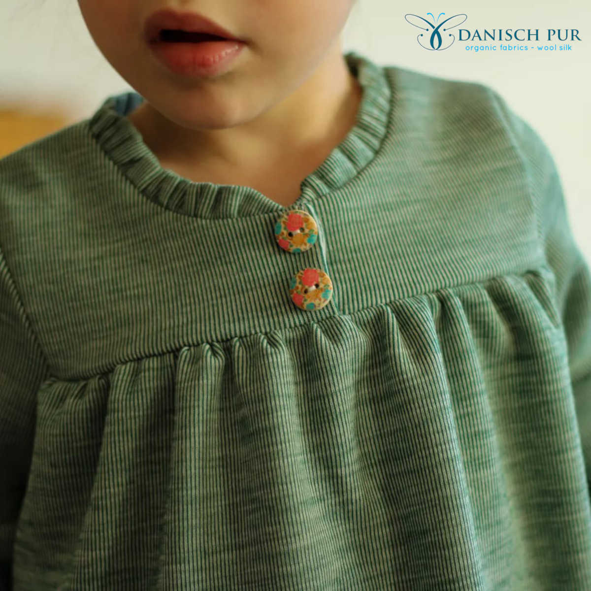 Bio Wolljersey/Wollinterlock frühlingsgrüner Cino (Merino, kbt, mulesingfrei)