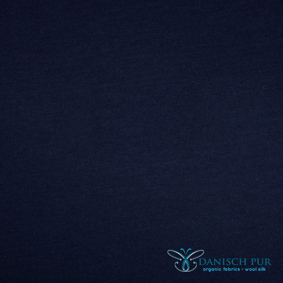 Bio Wolljersey/Wollinterlock in Kohlrabenblau (Merino, kbt, mulesingfrei)