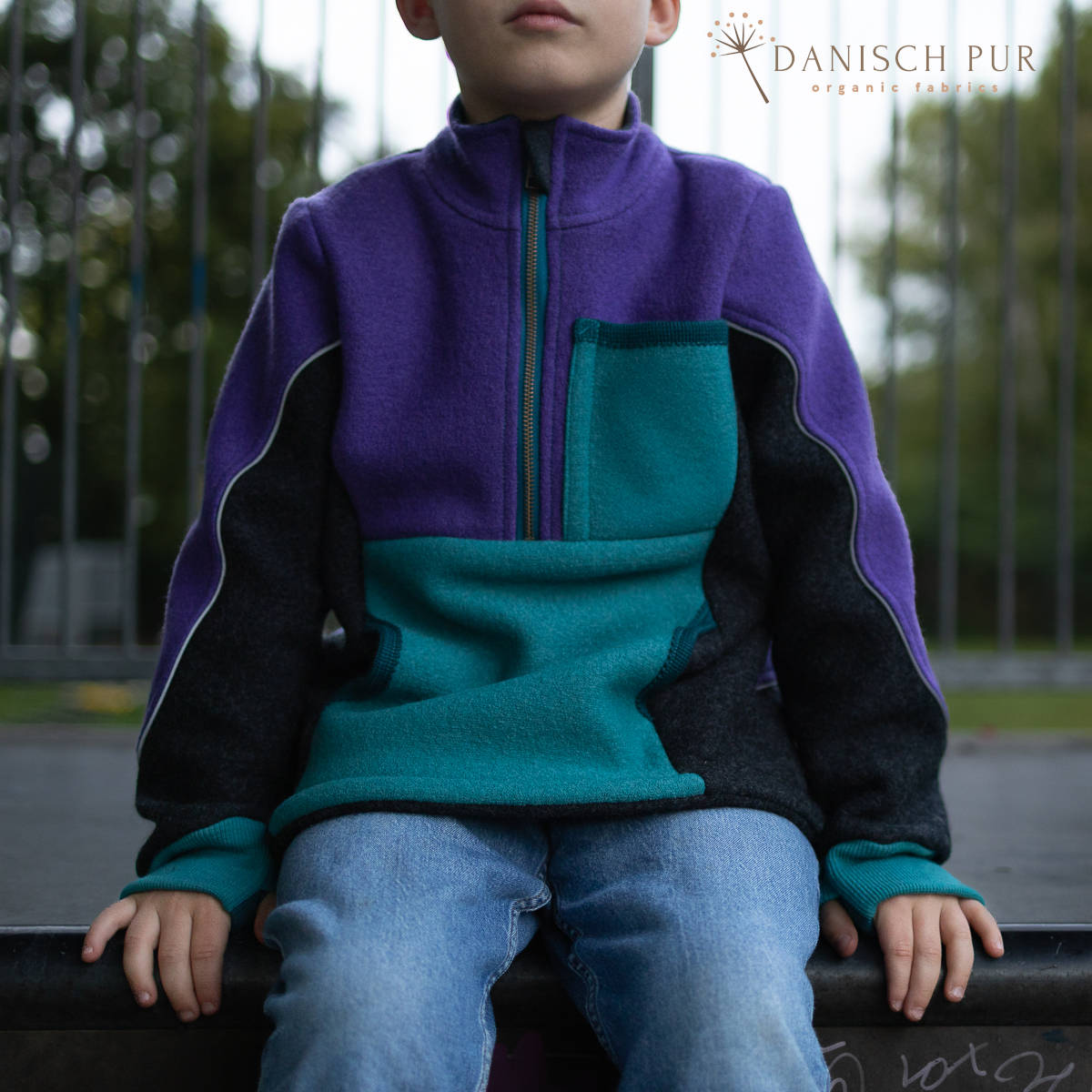 Bio Schurwollwalk Anthrazit meliert - (kbt, 100% Schurwolle)