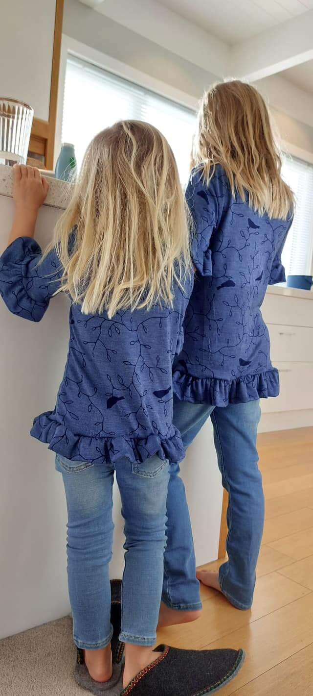 Sewing pattern for reversible shirt Emil&Emilia E&E by Rosa Näht and Danish Pur - sizes 80-170