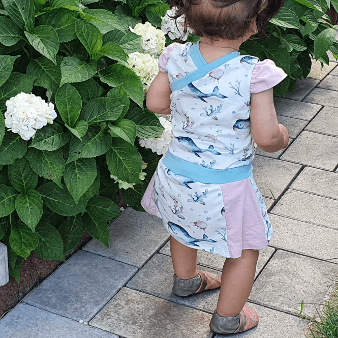 Schnittmuster "Summer Love" Kinder (Body) Kleid, 56-98 von t-design, inkl Beamer Datei