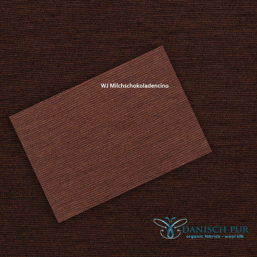 Bio Wollinterlock Wolljersey Noce-Cino (Merino, kbt, mulesingfrei)