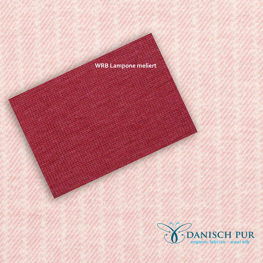 Bio Wolle-Hanf (kbt, mulesingfreit-kba) rosa melierter Kuschel-Fischgrat