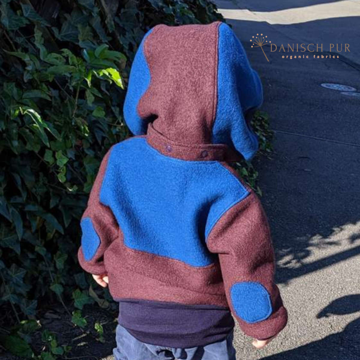 Cozy walk in chocolate cherry - organic wool walk as merino wool walk