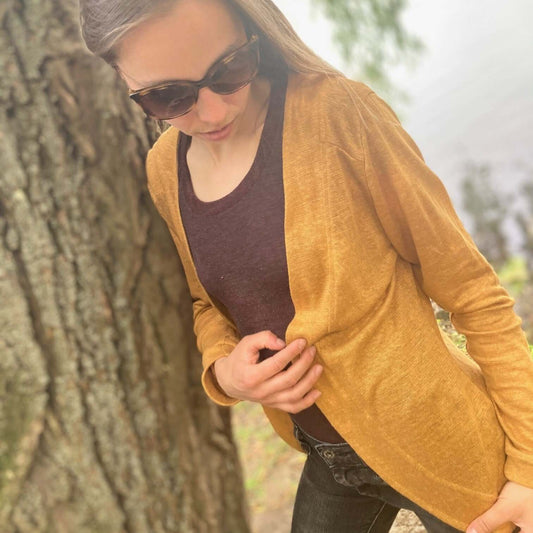 Schnittmuster "Cardigan Easy Flow" 32-48 von t-design, inkl. Beamerdatei