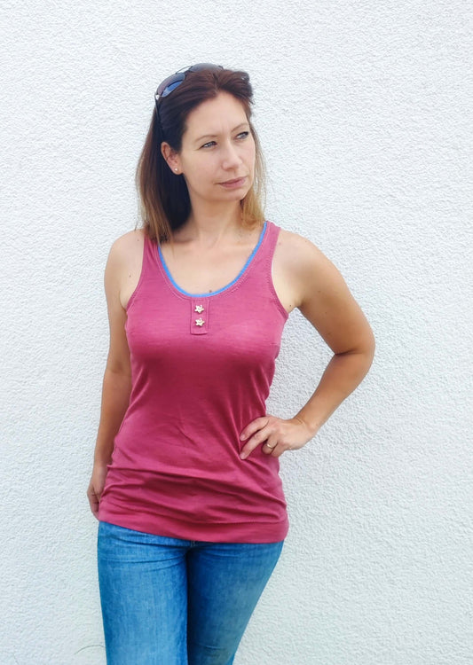 Schnittmuster Damenunterhemd "Extra Long", für Wolle-Seide o.ä. Gr. 32-46, von t-design, inkl. Beamerdatei