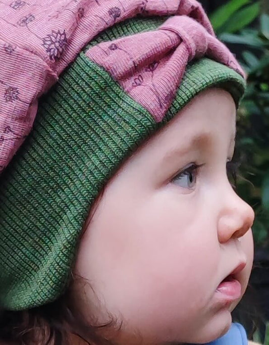 Schnittmuster "Hat Butterfly" Ballonmütze mit Schleife und Ohrenklappen bis 60 cm Kopfumfang, von t-design