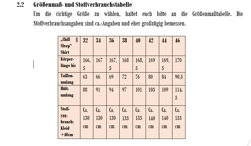 20% Rabatt bis 22.06. Schnittmuster Chill & Sleep Loungewear Shirt 32-46 von t-design, inkl Beamer Datei