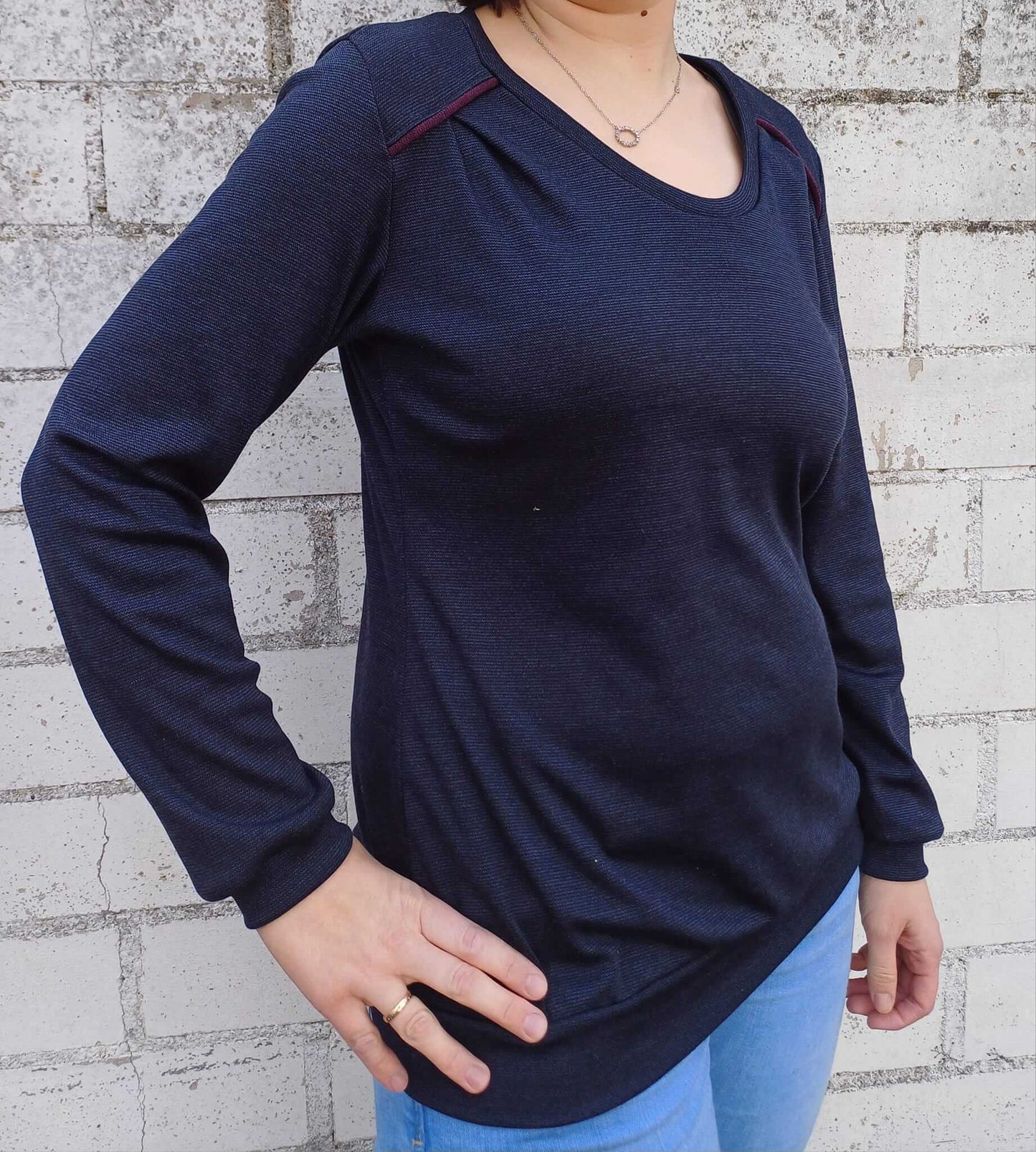 Schnittmuster Damenpullover "Miss Mara", Gr. 32-54, von t-design, inkl. Beamerdatei