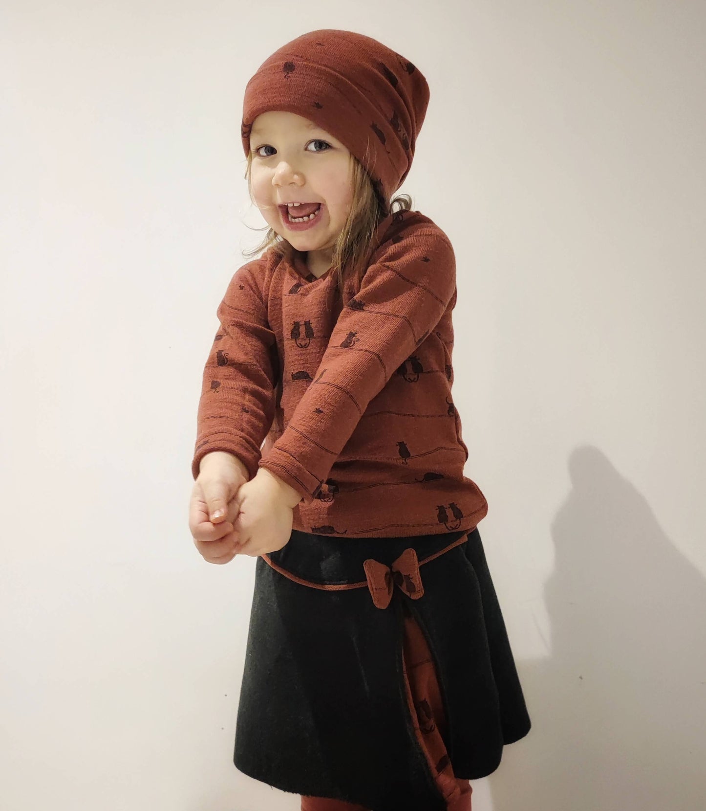 Schnittmuster "Miss Walk" Kinderrock aus Walk mit pfiffiger Falte, 74-164 von t-design, inkl Beamer Datei
