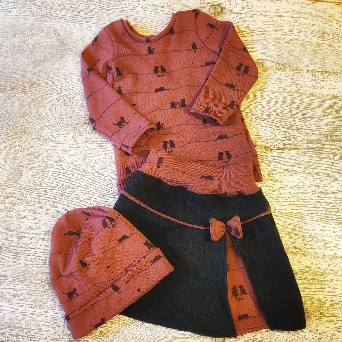 Schnittmuster "Miss Walk" Kinderrock aus Walk mit pfiffiger Falte, 74-164 von t-design, inkl Beamer Datei