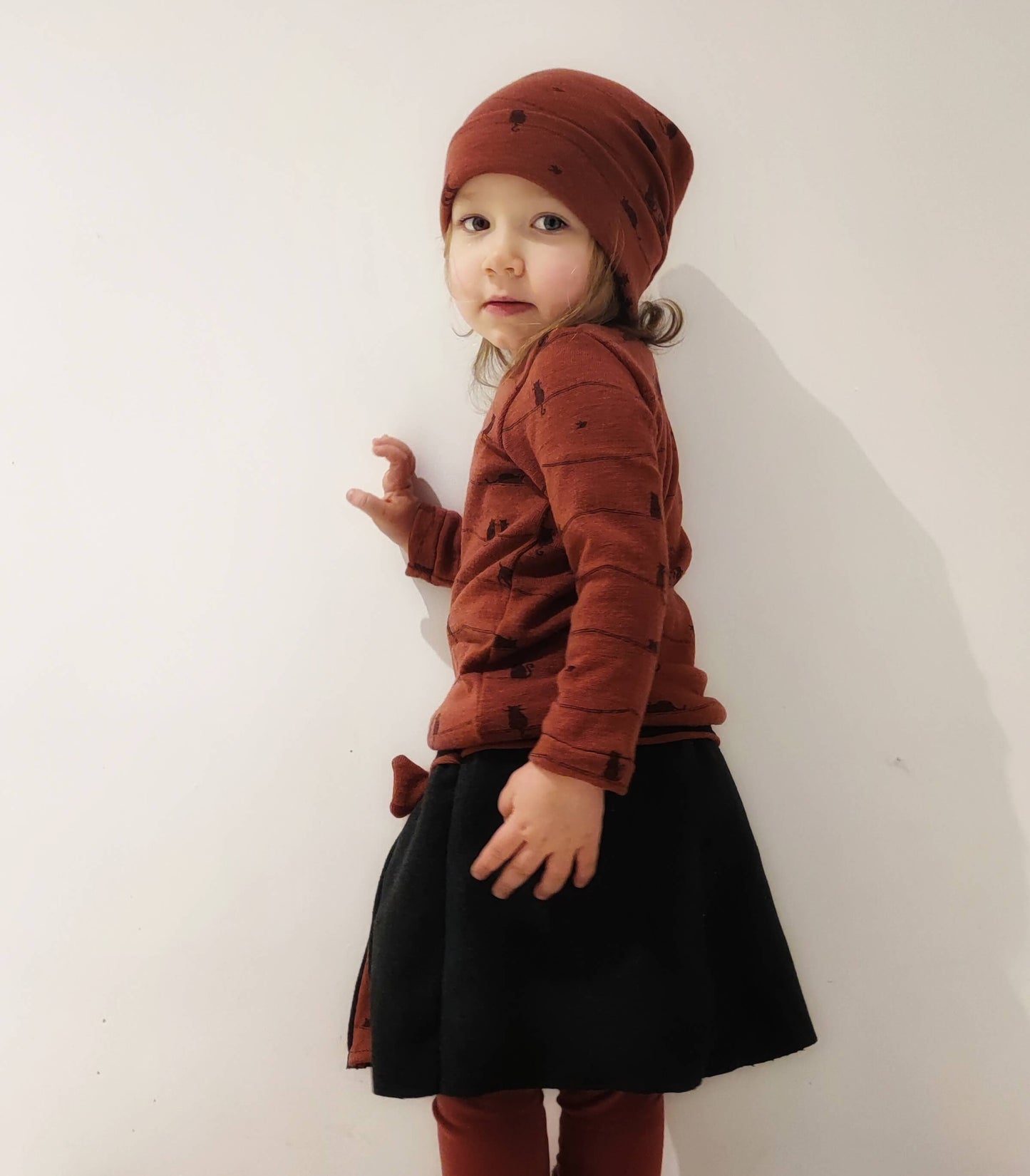 Schnittmuster "Miss Walk" Kinderrock aus Walk mit pfiffiger Falte, 74-164 von t-design, inkl Beamer Datei