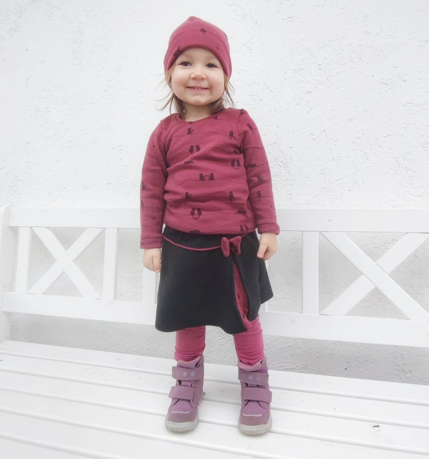 Schnittmuster "Miss Walk" Kinderrock aus Walk mit pfiffiger Falte, 74-164 von t-design, inkl Beamer Datei