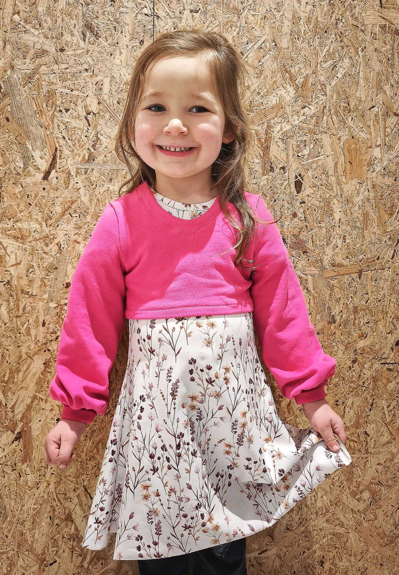 Schnittmuster "Special Dresses" Cropped Pulli und Tunika, 92-164 von t-design, inkl Beamer Datei