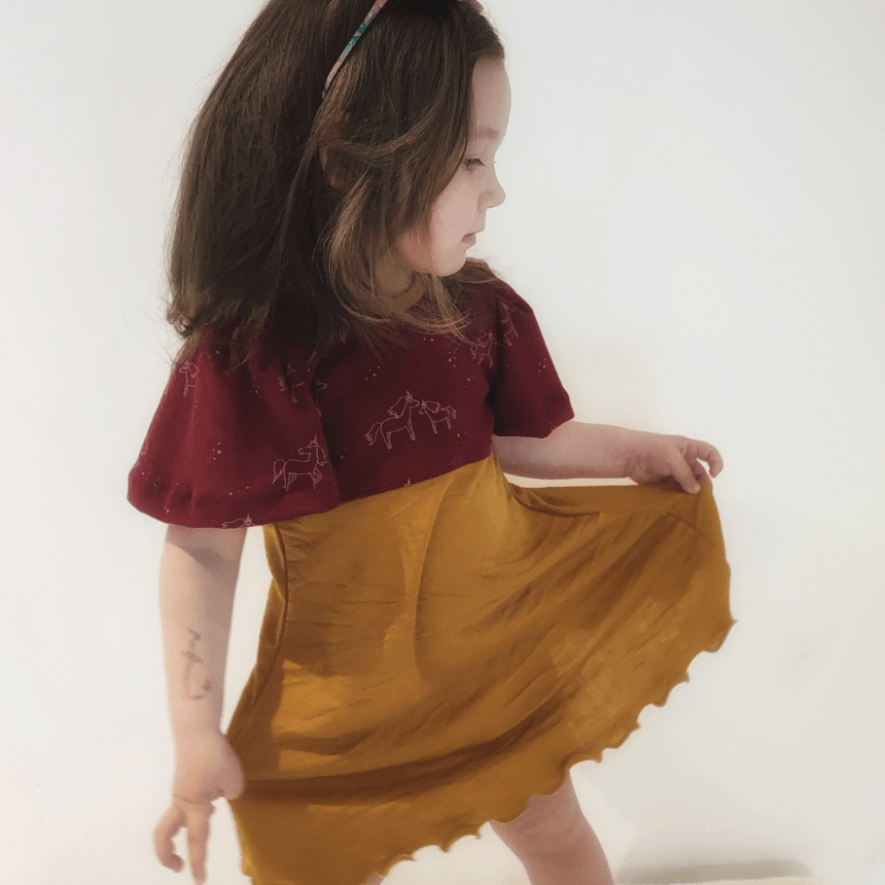 Schnittmuster "Summer Wind" Wolle Seide Kleid, 86-140 von t-design, inkl Beamer Datei