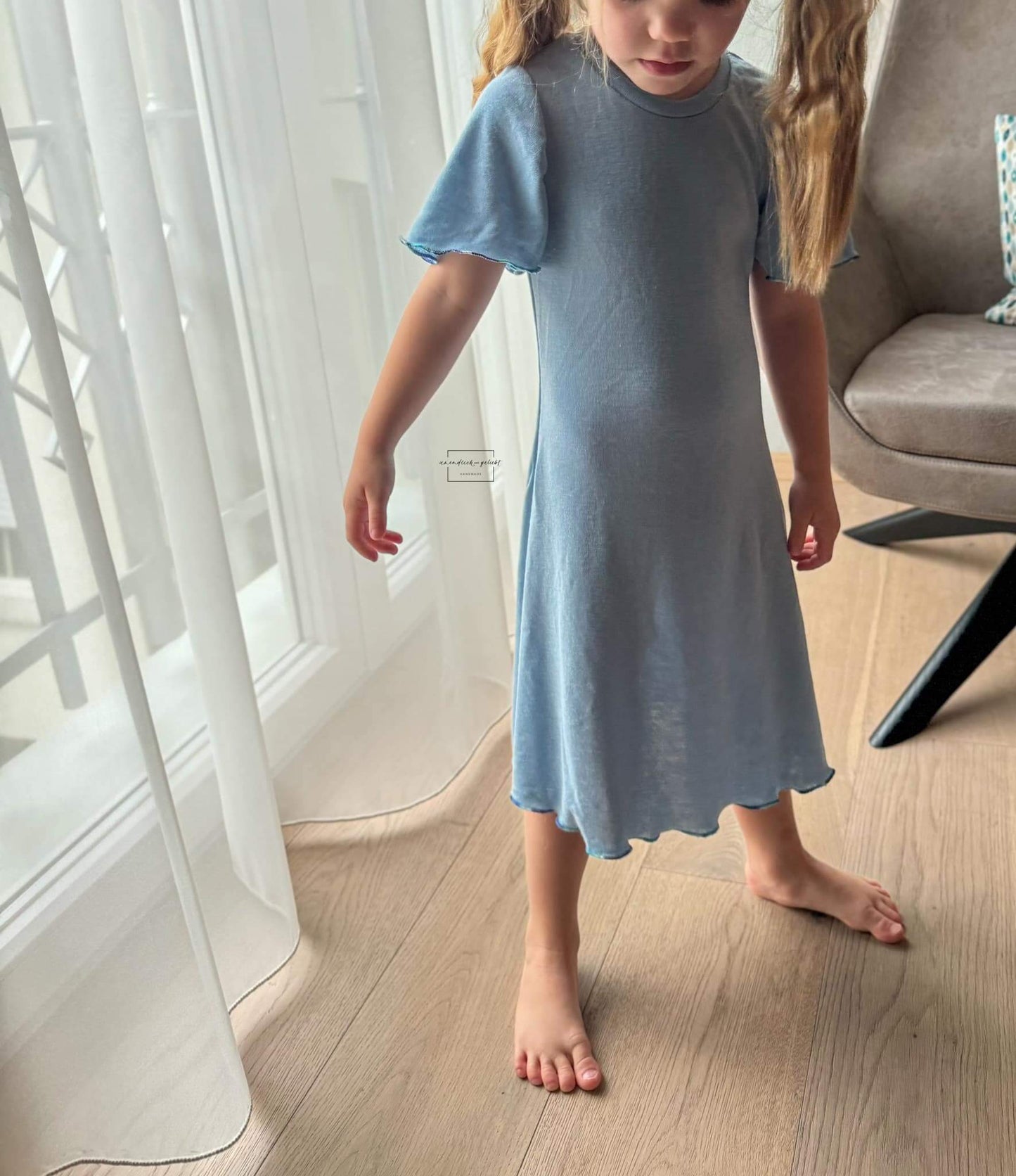 Schnittmuster "Summer Wind" Wolle Seide Kleid, 86-140 von t-design, inkl Beamer Datei