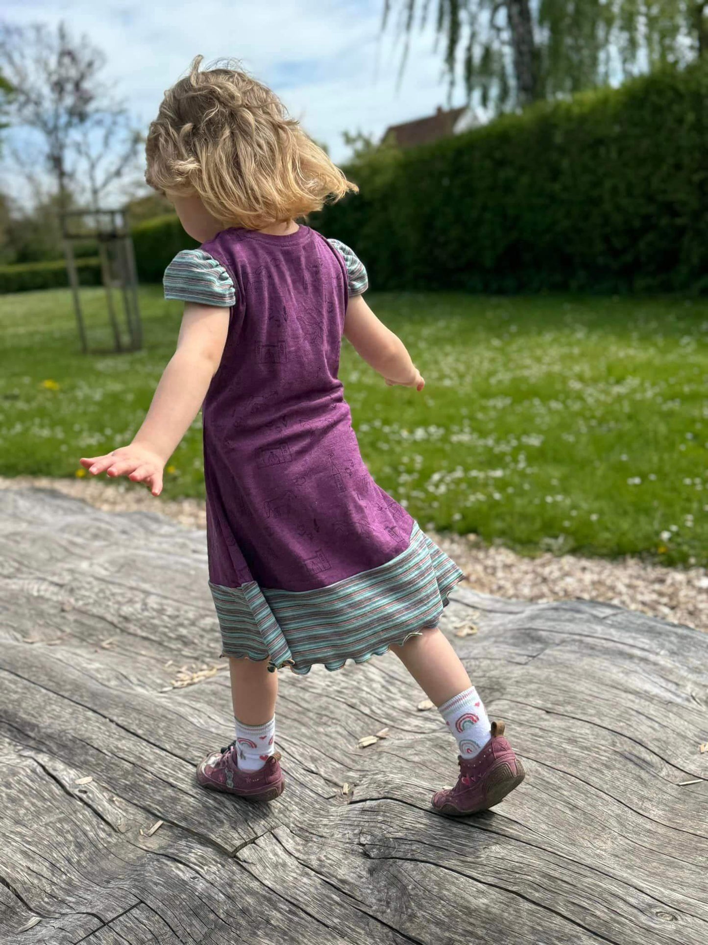 Schnittmuster "Summer Wind" Wolle Seide Kleid, 86-140 von t-design, inkl Beamer Datei