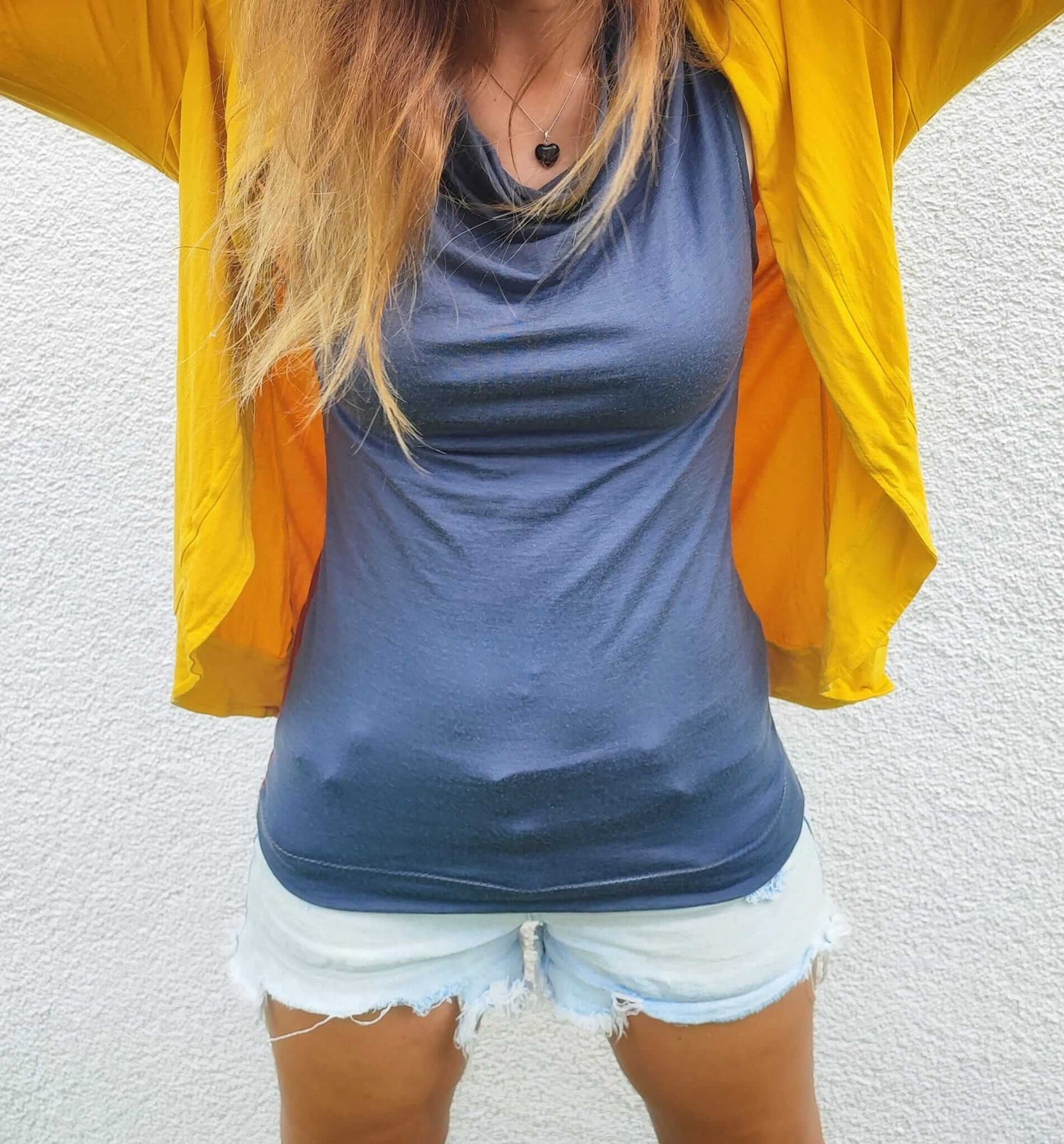 Schnittmuster Wasserfall-Shirt/Kleid "Tania" Gr. 32-46, von t-design, inkl. Beamerdatei