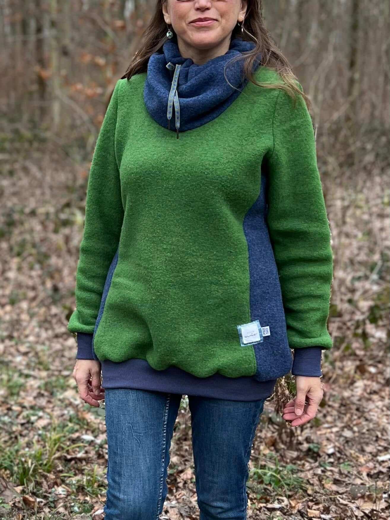 Schnittmuster "Winter Dreams" ein kuscheliger Winterpulli 32-54, von t-design, inkl. Beamerdatei