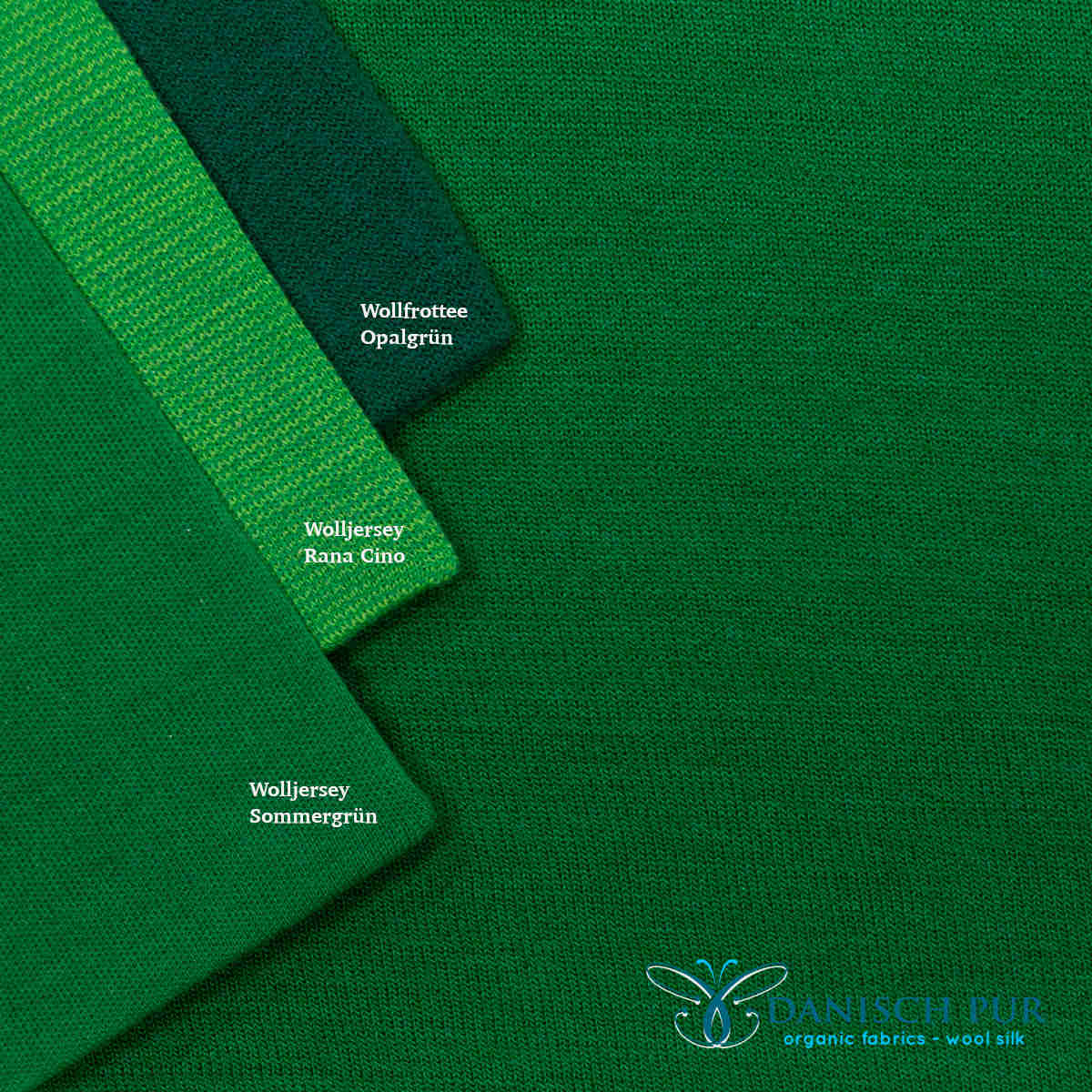 Bio Wolle/Lyocell Frottee dunkles Sommergrün (Merino, kbt, mulesingfrei)