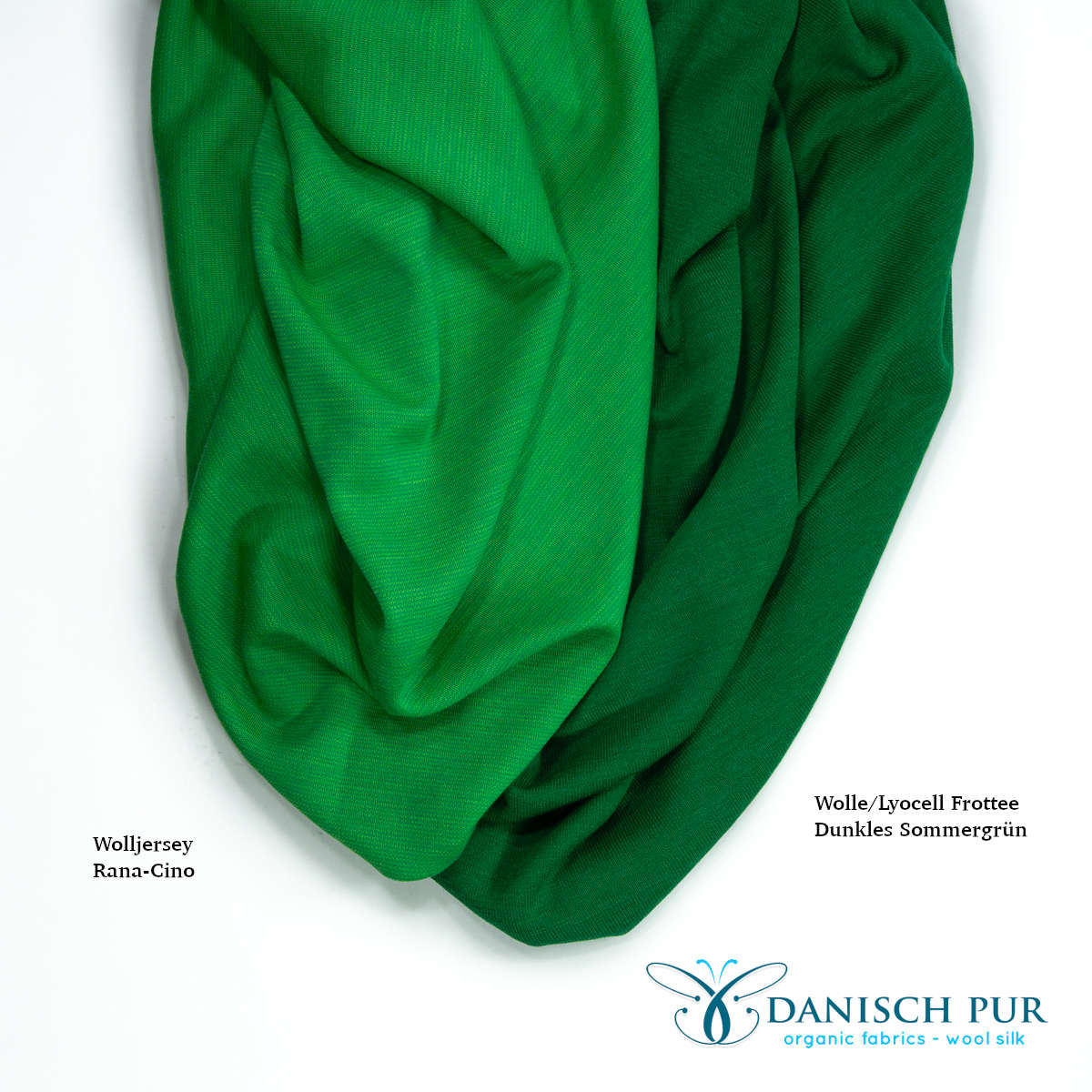 Bio Wolle/Lyocell Frottee dunkles Sommergrün (Merino, kbt, mulesingfrei)