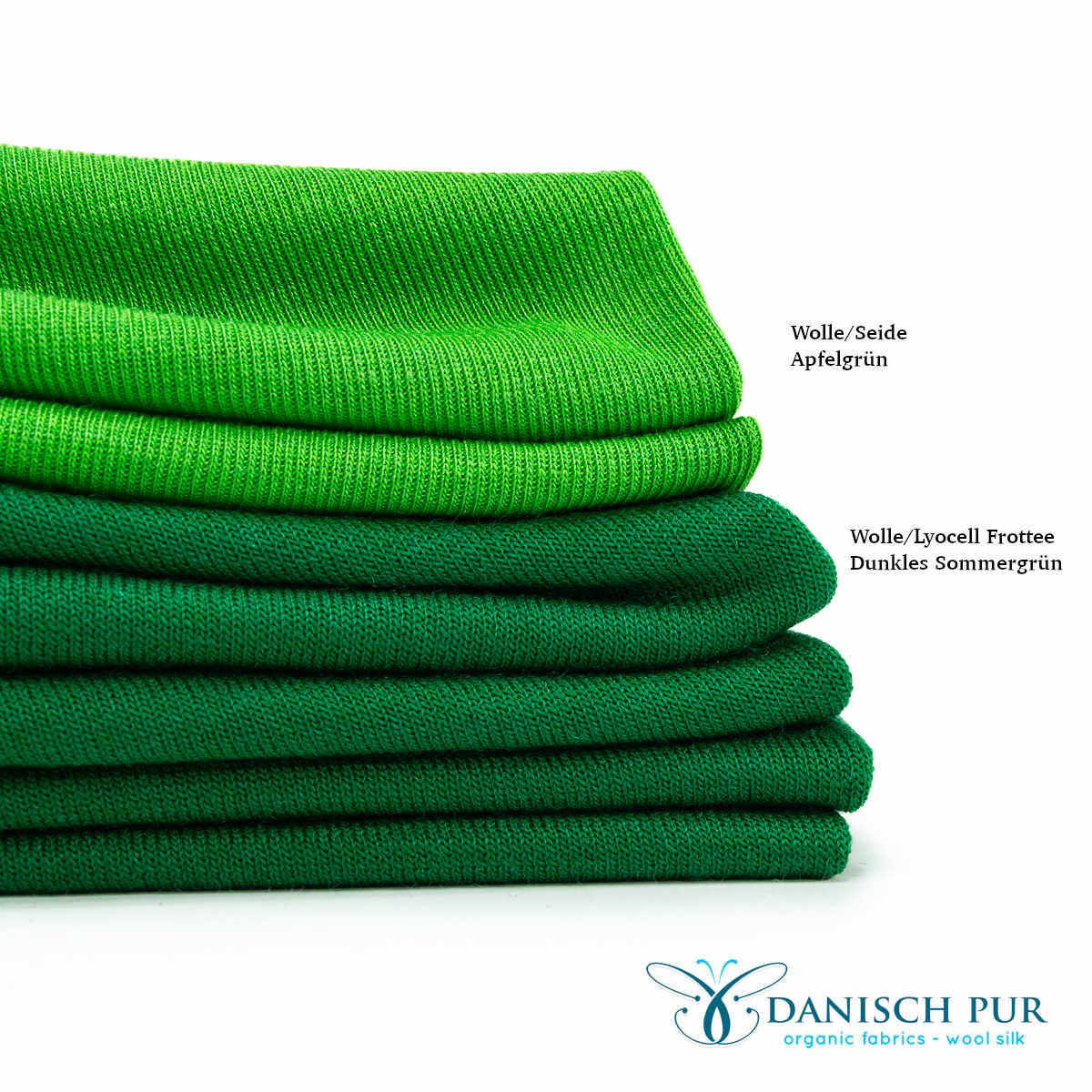 Bio Wolle/Lyocell Frottee dunkles Sommergrün (Merino, kbt, mulesingfrei)