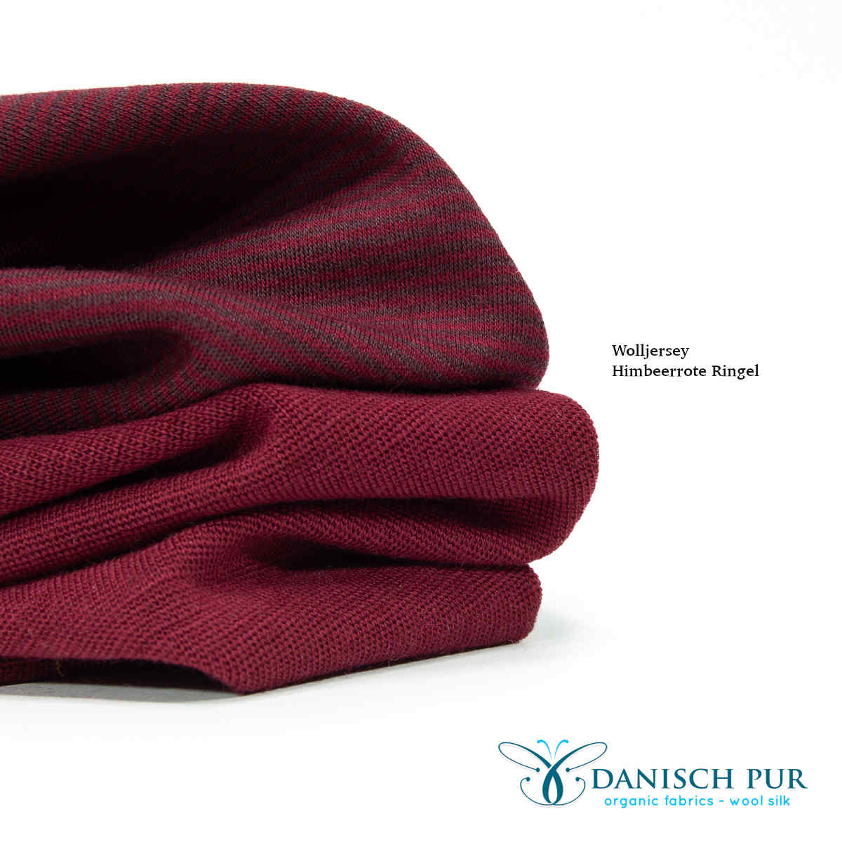 Fine organic wool cuffs light crimson (organic, mulesing-free) in a tube