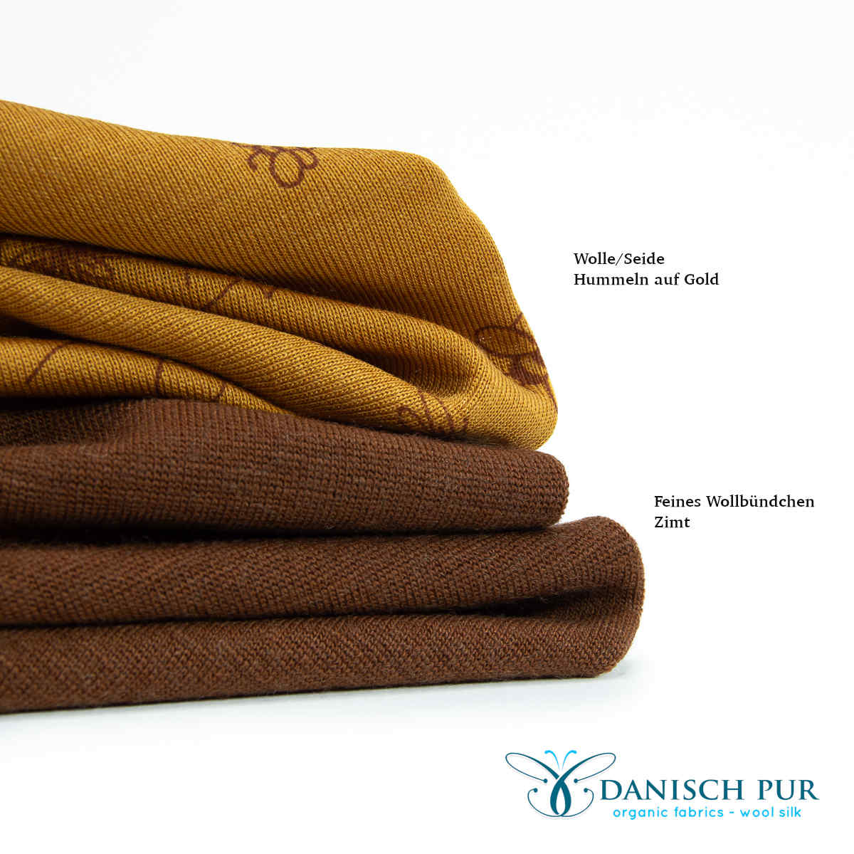 Fine organic wool cuffs light cinnamon (kbt, mulesing-free) in a tube