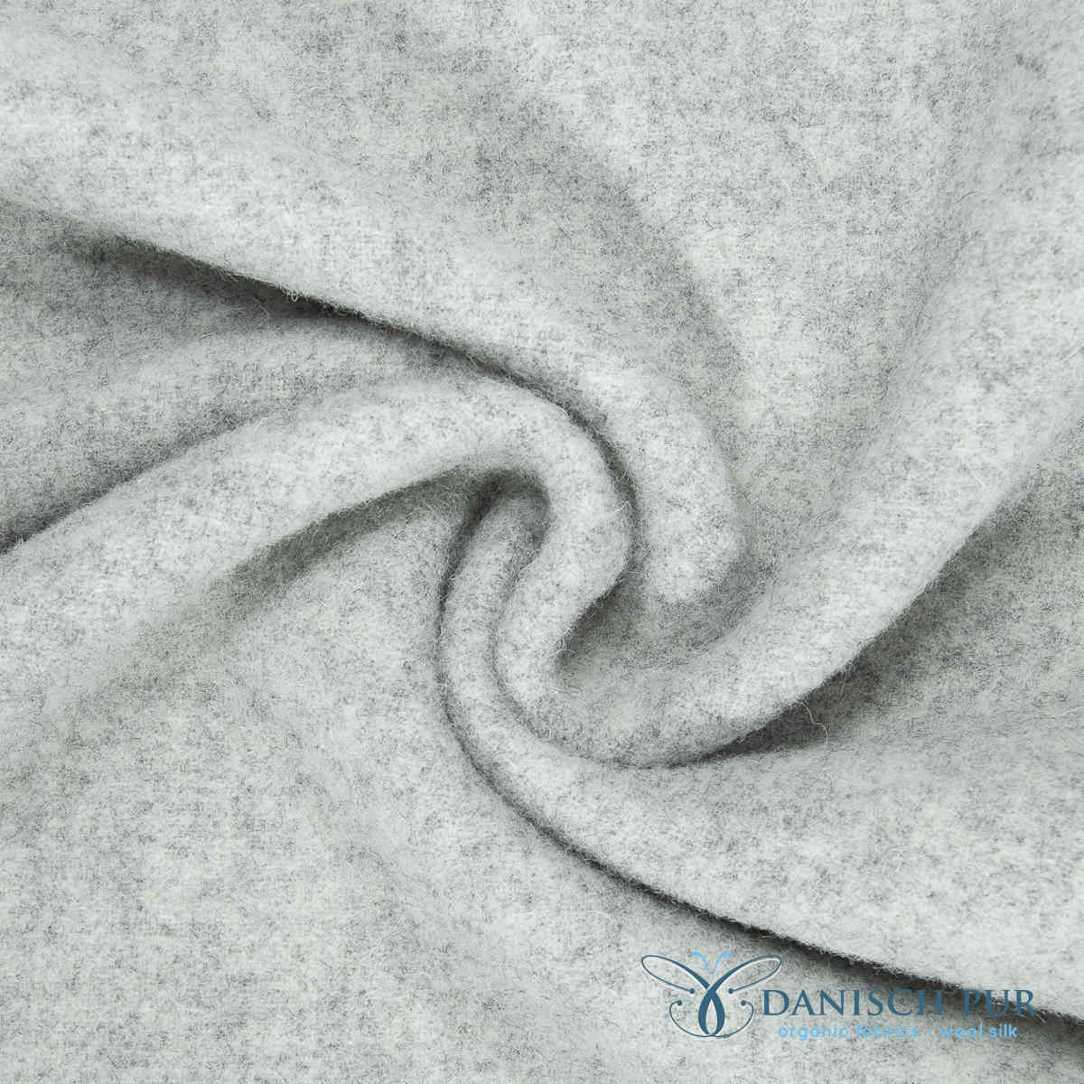Fleece loden made from Lower Saxony virgin wool (kbt) mottled light gray