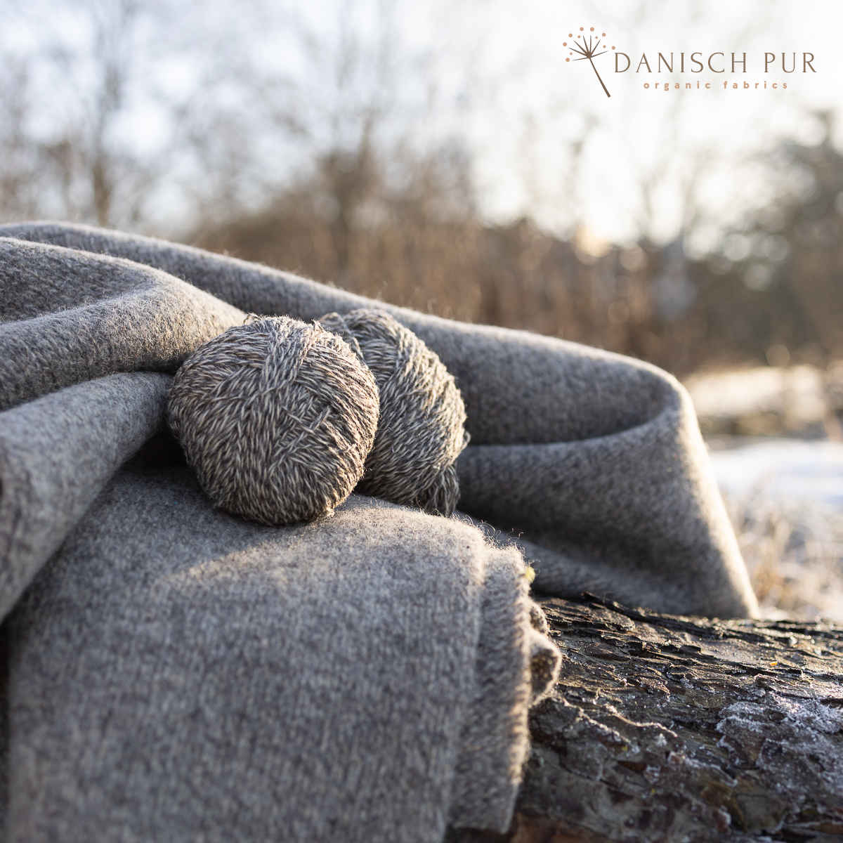 Zwei Bobbel Wollgarn zum Stricken passend zum Grobstrick naturgraubraun aus Schurwolle (kbt konform)