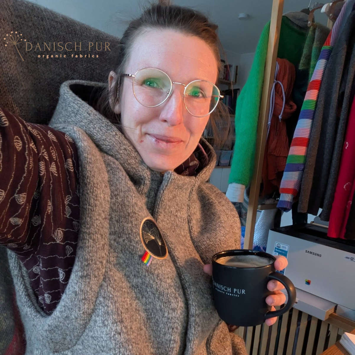 Grobstrick naturgraubraun aus Schurwolle (kbt konform)