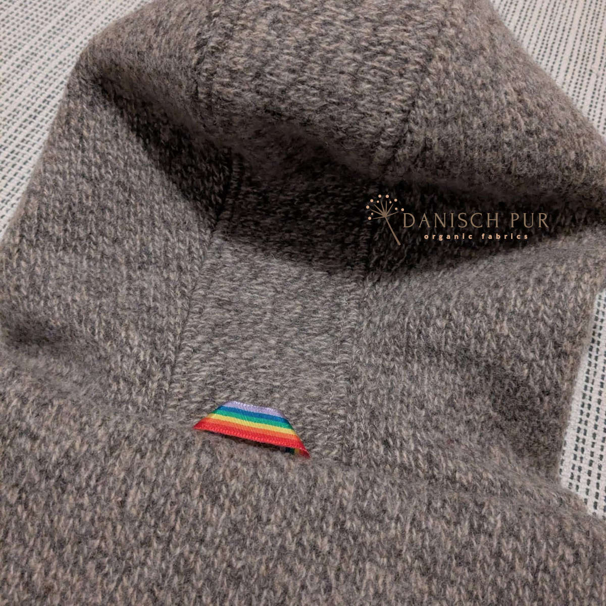 Grobstrick naturgraubraun aus Schurwolle (kbt konform)