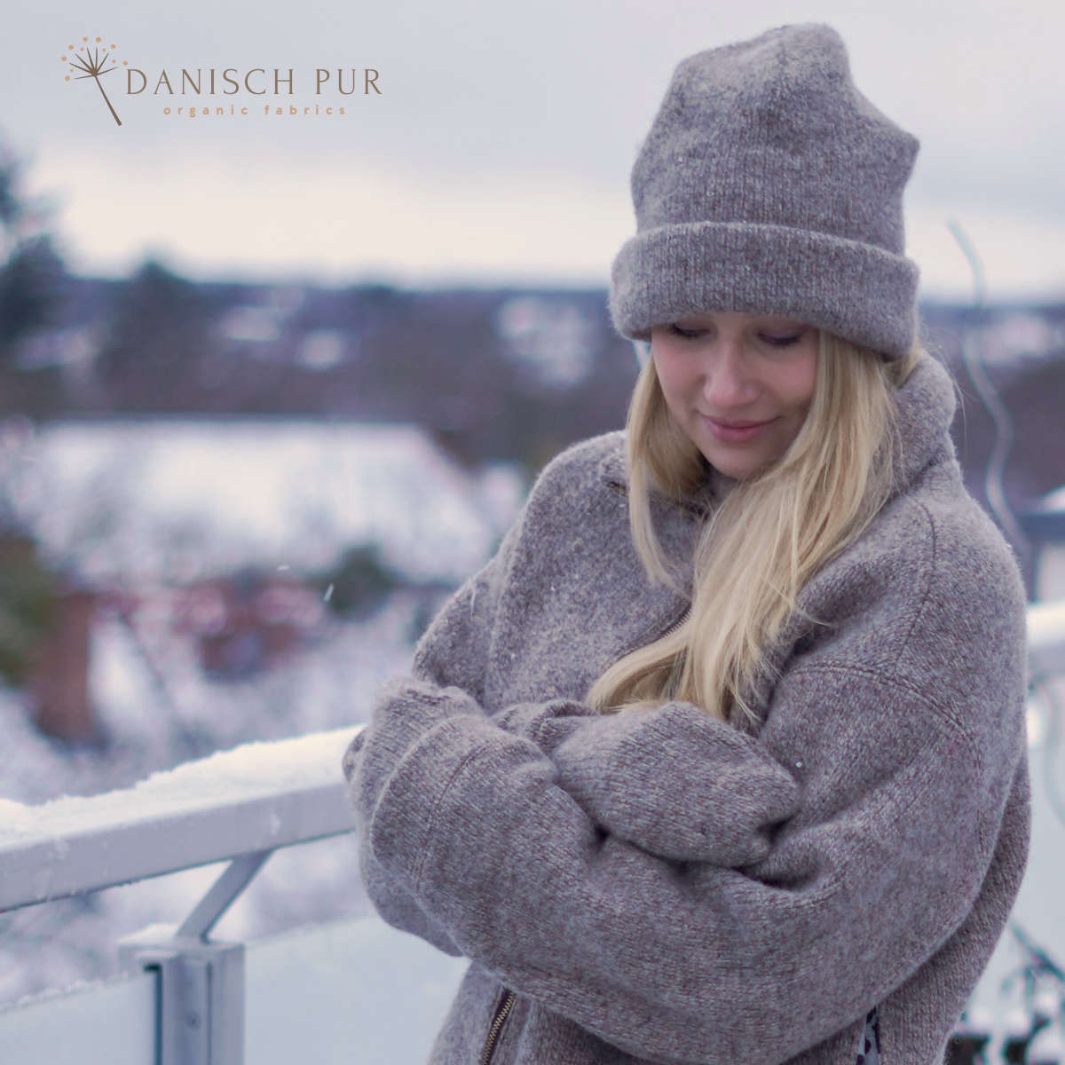 Grobstrick naturgraubraun aus Schurwolle (kbt konform)