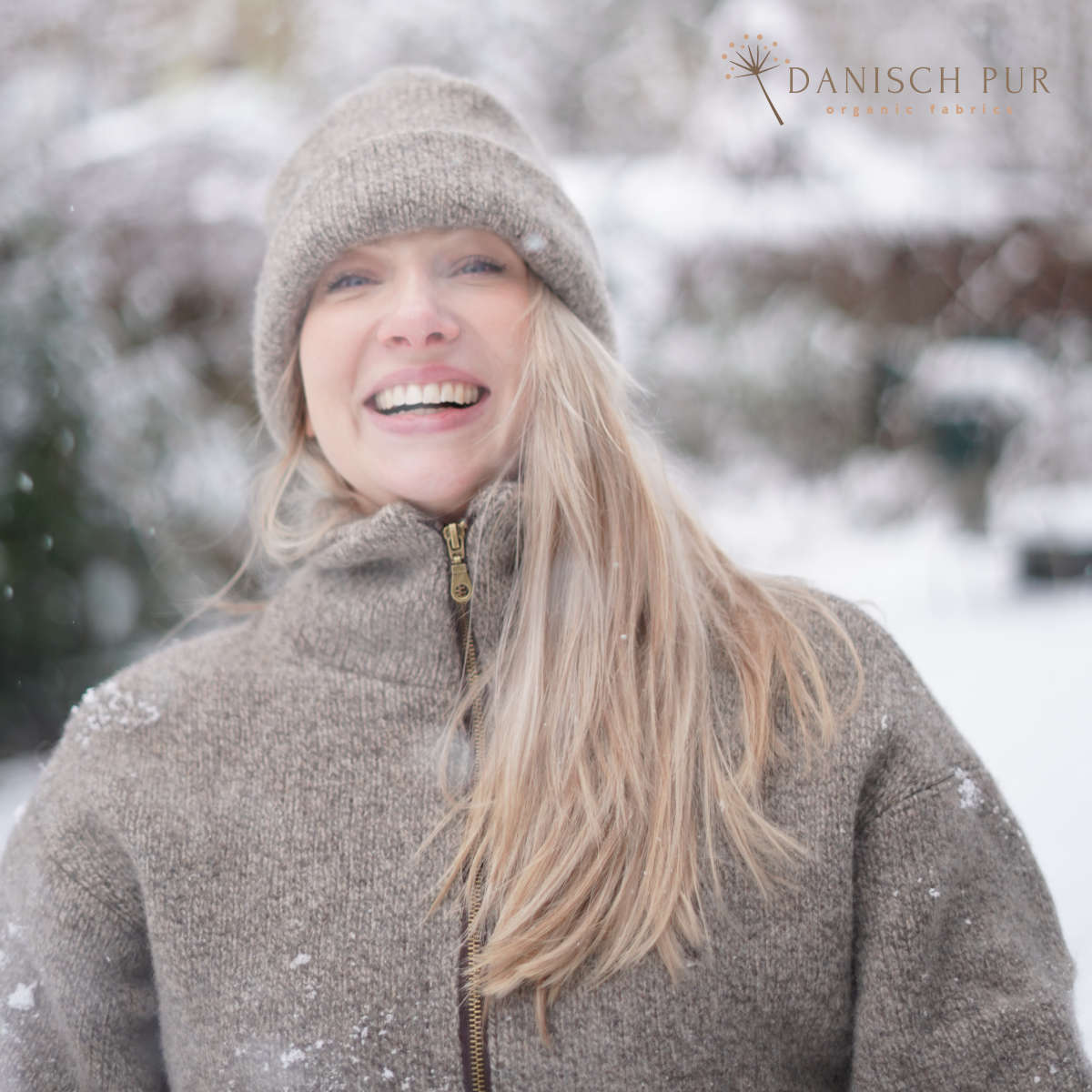 Grobstrick naturgraubraun aus Schurwolle (kbt konform)