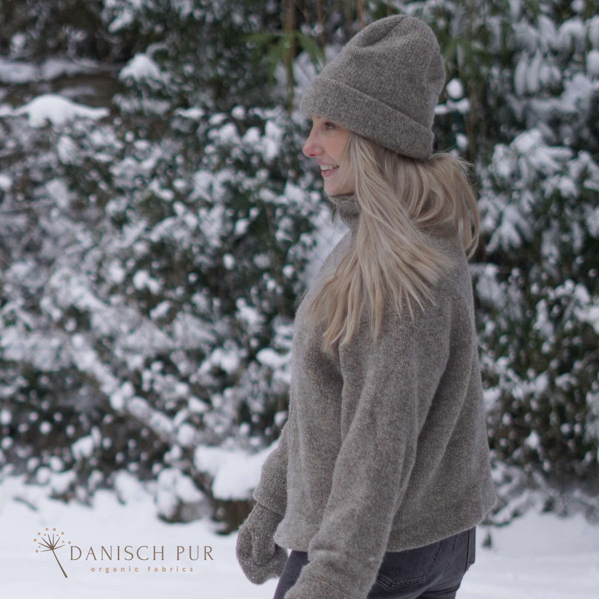 Grobstrick naturgraubraun aus Schurwolle (kbt konform)